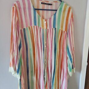 Gudrun Sjoden Artist Smock Blouse XL